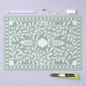 Sage Green Traditional Bone Inlay Decoupage Paper Tissuepapier (Craft)