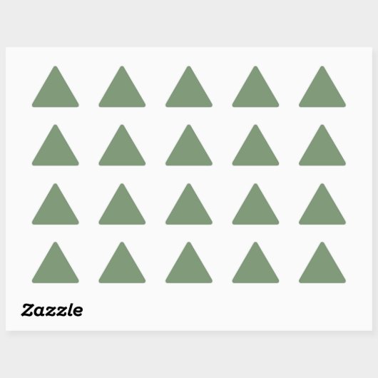 Sage Green Triangle-Sticker Sticker (Vel)