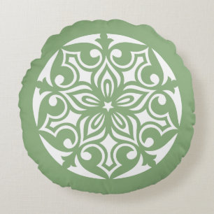 Sage Green TRIBAL CIRCLE OF LIFE Sierkussen Rond Kussen