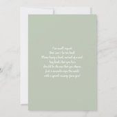 Sage Green Tropical Baby shower Invitation Kaart (Achterkant)