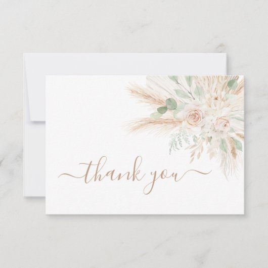 Sage Green Tropical bedankt je kaart (Voorkant)