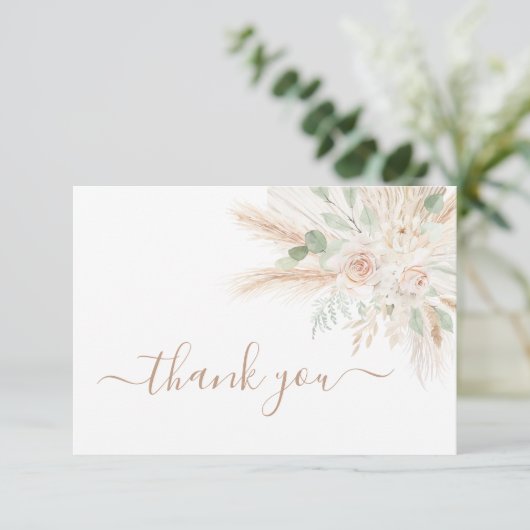 Sage Green Tropical bedankt je kaart (Staand voorkant)