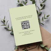 Sage Green Trouwdetails QR Code Tijdlijn Informatiekaartje