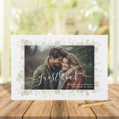 Sage Green trouwfoto gepersonaliseerd Gastenboek