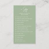 Sage Green trouwfoto's leggen de liefde QR-code va Informatiekaartje (Achterkant)