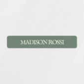 Sage Green Typewriter | Waterdichte naametiketten Labels (Design 2)