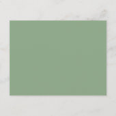 Sage Green Typografie Elegant Wedding Reception Informatiekaartje (Achterkant)