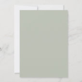 Sage Green Uitgesteld Bruiloft Nieuw Plan Update K Kaart (Achterkant)