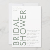 Sage Green Ultra Modern Custom Name Vrijgezellenfe Kaart (Voorkant)