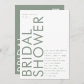 Sage Green Ultra Modern Custom Name Vrijgezellenfe Kaart (Voorkant / Achterkant)