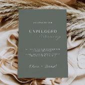 Sage Green Unplugged Ceremony Wedding Sign, Kaart