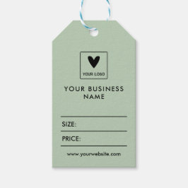 Sage Green Uw Logo Social Media Prijs Cadeaulabel