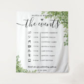 Sage Green verlaat Orde van Evenementen Elegant Hu Wandkleed (Voorkant)