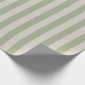 Sage Green Vertical Stripe Pattern Cadeaupapier (Hoek)