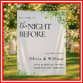 Sage Green vertrekt de nacht voor de bruiloft Wandkleed