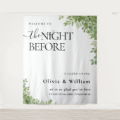 Sage Green vertrekt de nacht voor de bruiloft Wandkleed (Voorkant)