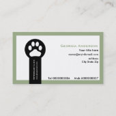 Sage green Vet/Veterinary Clinic minimalist Visitekaartje (Achterkant)