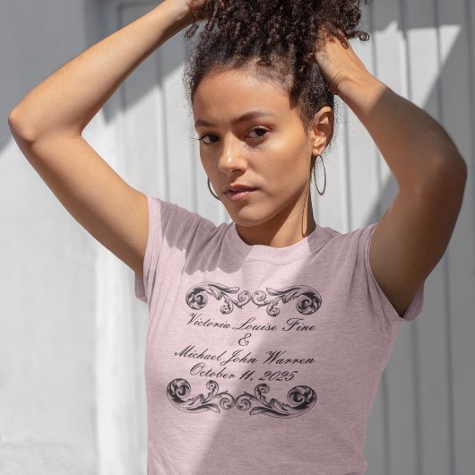 Sage Green Victoriaans bruiloft bruidsmeisjes' T-shirt