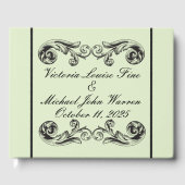 Sage Green Victoriaans bruiloft Gastenboek (Voorkant)