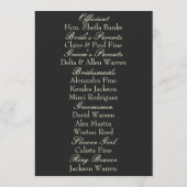 Sage Green Victoriaans huwelijksprogramma Programmakaart (Achterkant)