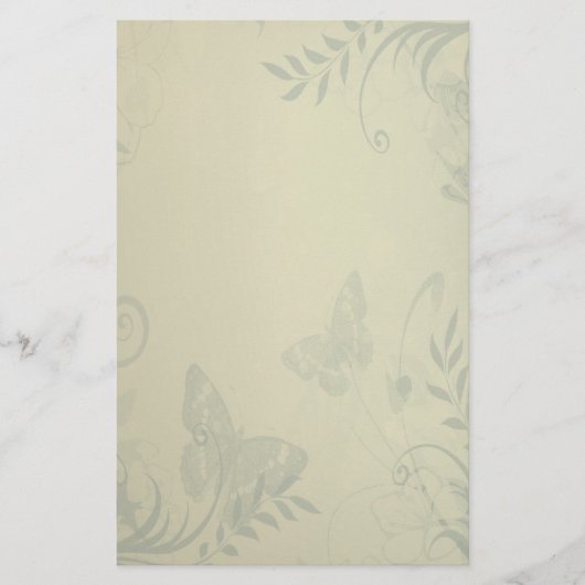 Sage Green Vintage Briefpapier (Voorkant)