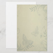 Sage Green Vintage Briefpapier (Voorkant / Achterkant)