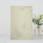 Sage Green Vintage Briefpapier (Staand voorkant)