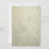 Sage Green Vintage bruiloft Kaart (Achterkant)