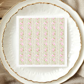 Sage Green Vintage Floral Servet