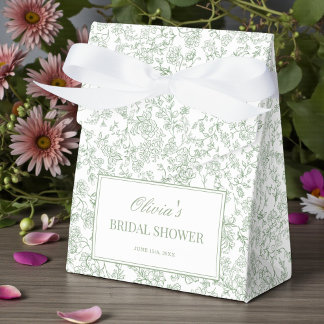 Sage Green Vintage French Floral Bridal Shower Bedankdoosjes
