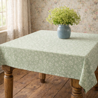 Sage Green Vintage Tablecloth Tafelkleed