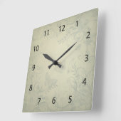 Sage Green Vintage Vierkante Klok (Hoek)