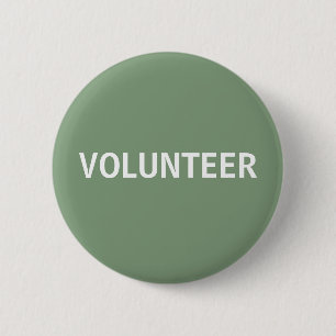 Sage Green Volunteer Ronde Button 5,7 Cm