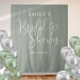 Sage Green Vrijgezellenfeest Foto Achtergrond Wandkleed