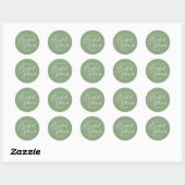 Sage Green Vrijgezellenfeest Gepersonaliseerd Wit  Ronde Sticker (Vel)