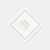 Sage Green Vrijgezellenfeest Wedding Simple Modern Servet (Hoek)