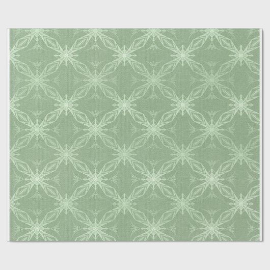 Sage green w. patroon cadeaupapier (Vlak)