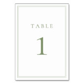 Sage Green Warm Moderne Minimalistische Huwelijk Kaart (Achterkant)