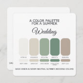 Sage Green Warm Summer Wedding Palette 2026 Card Kaart (Voorkant / Achterkant)