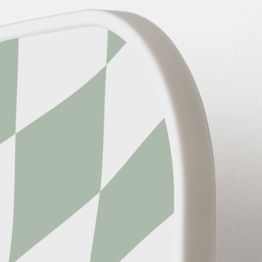 Sage Green Warped Checkerboard Pickleball Paddle (Links Detail)