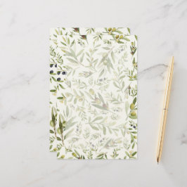 Sage Green Watercolor French Country Chic Olives Briefpapier