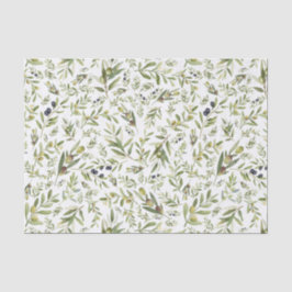 Sage Green Watercolor French Country Chic Olives Tissuepapier