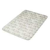 Sage Green Watercolor French Country Olive Pattern Badmat (Gekanteld)