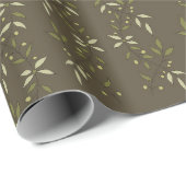 Sage Green Watercolor French Country Olive Pattern Cadeaupapier (Rol Hoek)