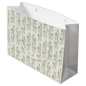 Sage Green Watercolor French Country Olive Pattern Groot Cadeauzakje (Achterkant Gekanteld)