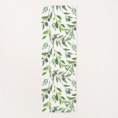 Sage Green Watercolor French Country Olive Pattern Yogamat (Voorkant)
