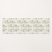 Sage Green Watercolor French Country Olive Pattern Yogamat (Voorkant (horizontaal))