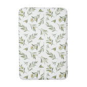 Sage Green Watercolor Olives Badmat (Voorkant Verticaal)