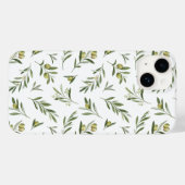 Sage Green Watercolor Olives Case-Mate iPhone Case (Achterkant (horizontaal))