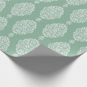 Sage Green Watercolor Pattern Cadeaupapier (Hoek)